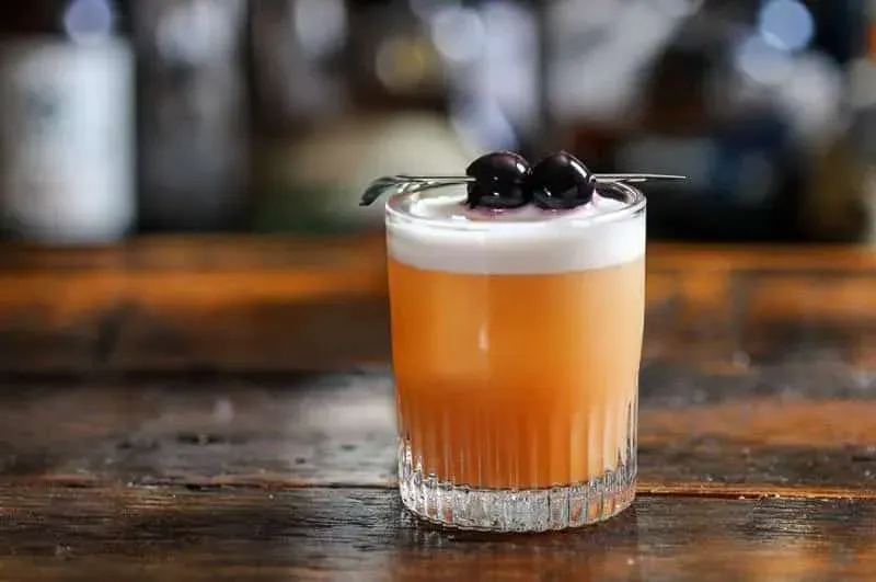 Cherry Bourbon Sour cocktail